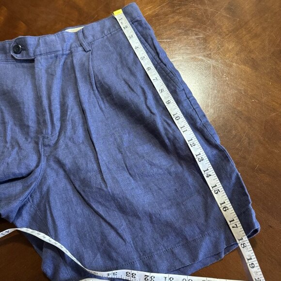 Banana Republic Shorts Mens 32 Blue 7 Inch Short 100% Linen Casual Chino - Picture 10 of 12